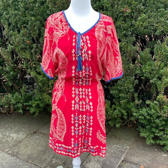 TRACY REESE**Red Silk Dress**Petite $298 - Picture 2 of 7